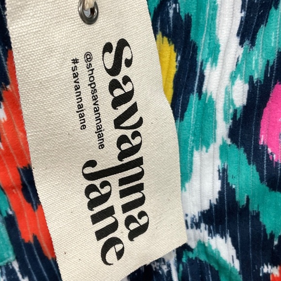 285 - Savanna Jane NWT Multicolor Rhinestone Fringe Jean Jacket Size Medium - Picture 4 of 6